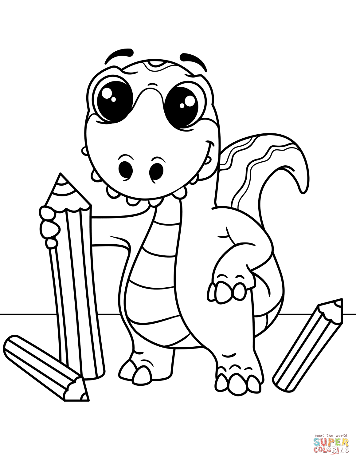 1159x1500 Cute Dinosaur Artist With Easel Brush And Palette Of Colors