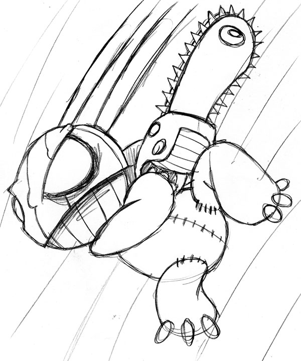 600x719 How To Create A Killer Chainsaw Bunny Character