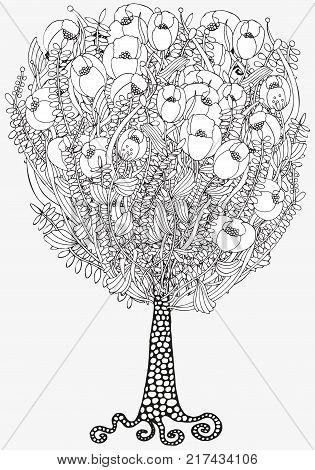 315x470 Artistic Tree Flowers On White Vector Amp Photo Bigstock