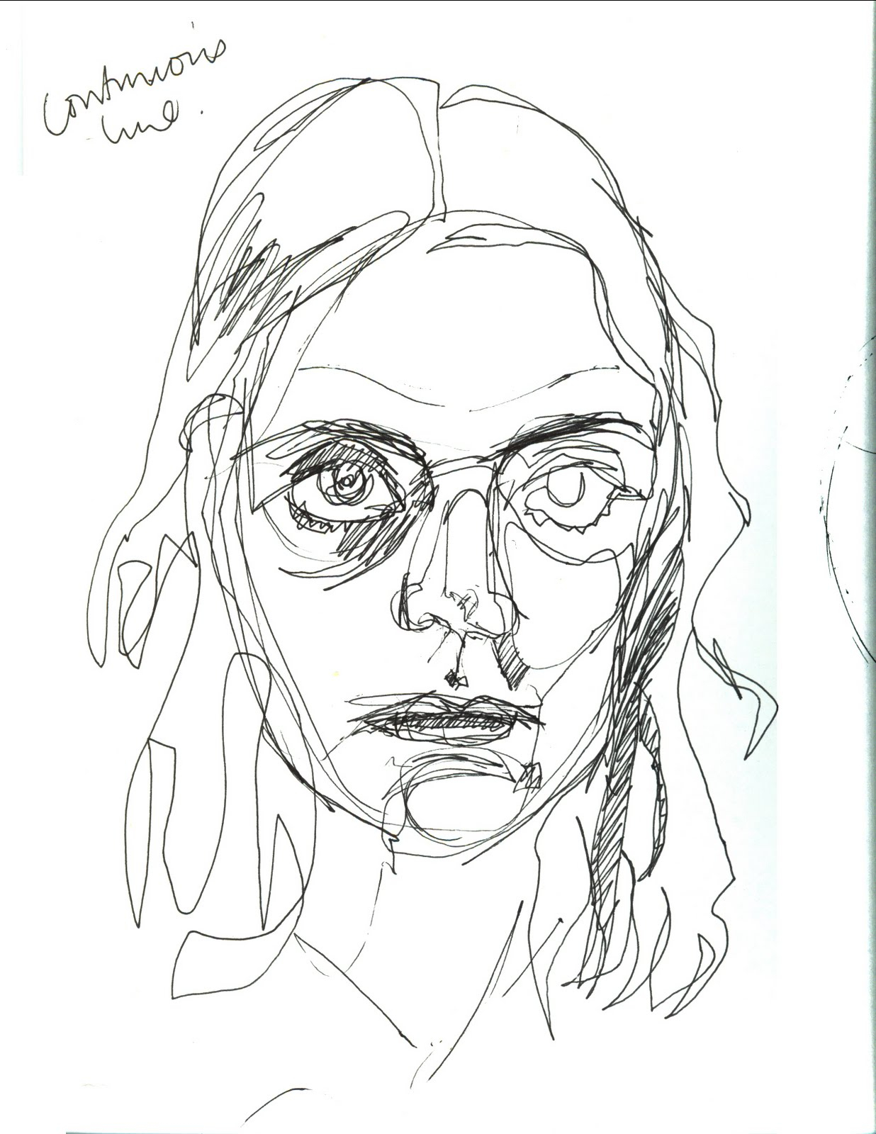 1236x1600 Blind Contour Drawing Famous Artists