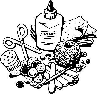 325x315 Art And Craft Clipart Black And White