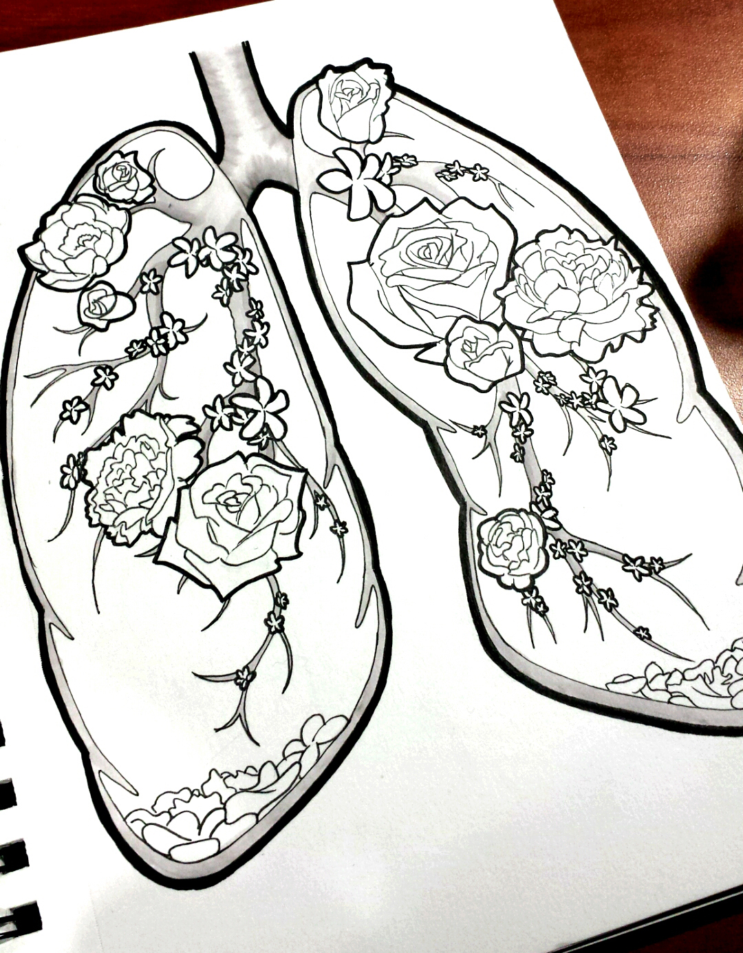 1080x1384 Lung Flowers (Work In Progress) By Smartallecsquirrel