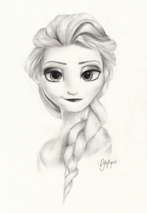 500x726 Beautiful Elsa Drawing Disney Elsa, Drawings