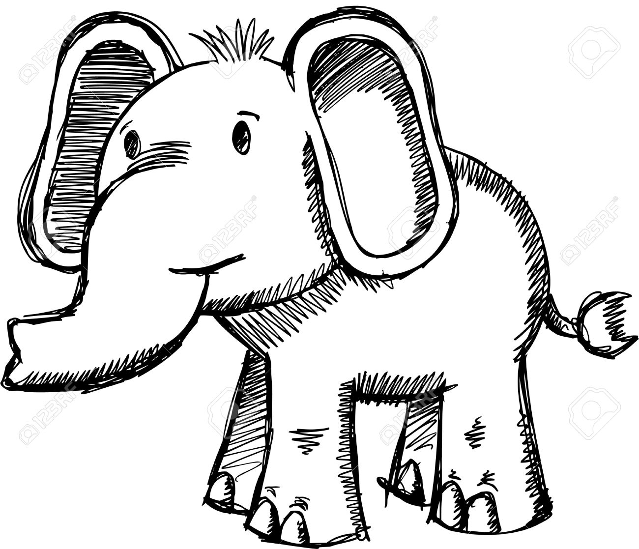 1300x1117 Cute Elephant Doodle Super Cute Elephant Doodle