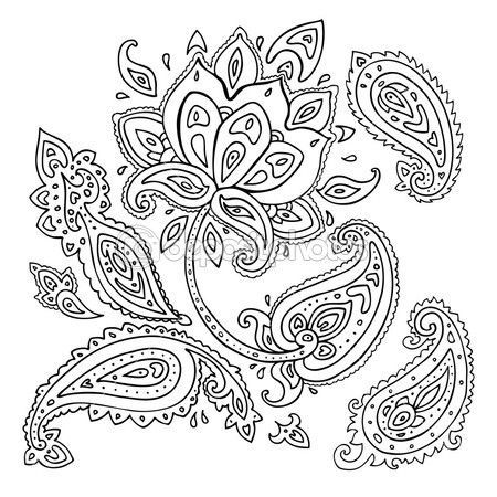 450x450 Simple Paisley Coloring Pages Artsy Arrangements And Diy