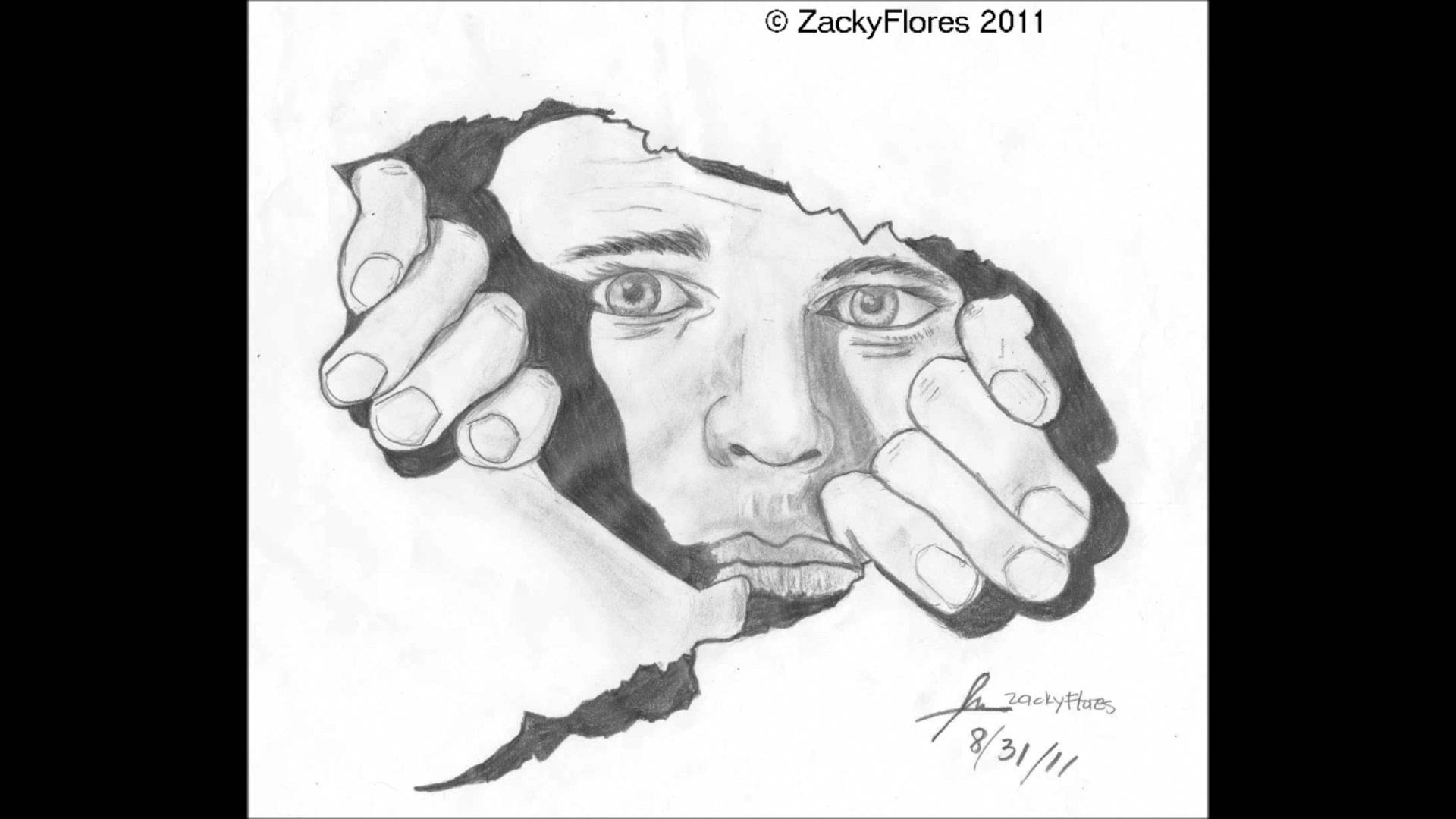 1920x1080 Man Behind The Artwork Drawing (Hd) Best Quality