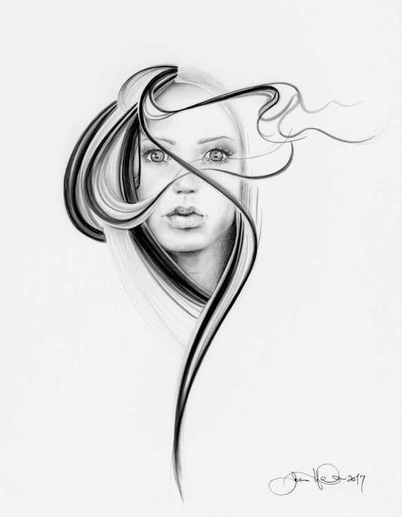 570x733 Pictures Modern Pencil Drawing,
