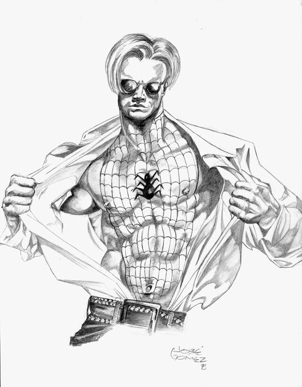 612x784 Spiderman Pencil Sketch, In Jose Gomez's Logan's Lake Comic Art