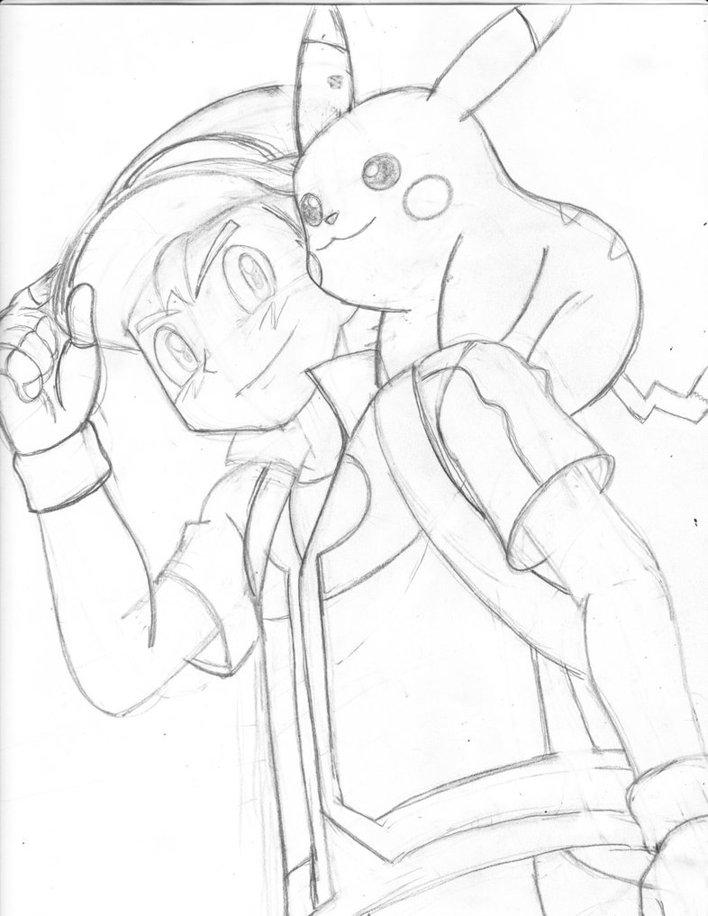 786x1017 Ash And Pikachu By Redfern05