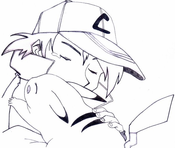 600x505 Pikachu And Ash By Harsh1991