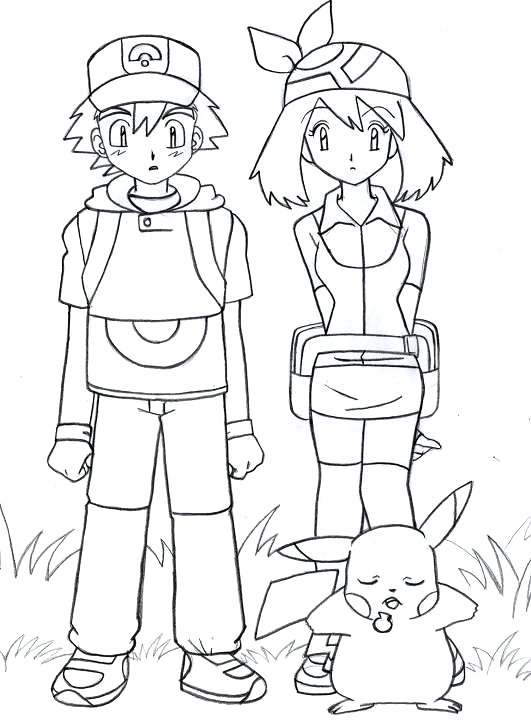 531x725 Pokemon Ash And Pikachu Drawing Sketch Make By Sammar