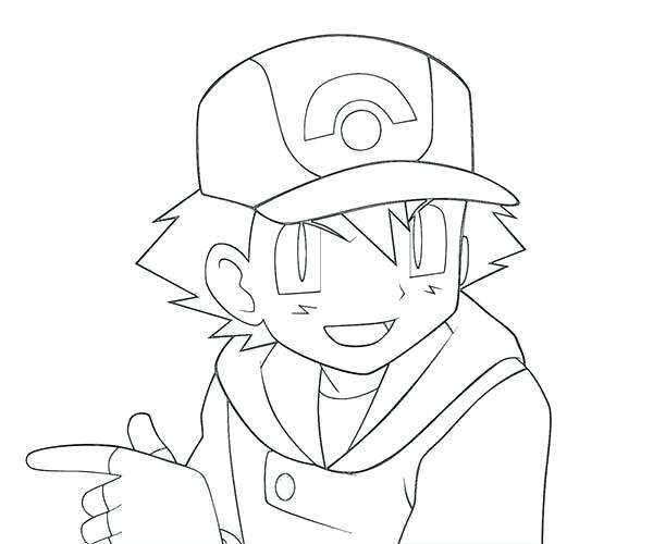 600x500 Ash Ketchum Coloring Page Coloring Pages Characters And Other
