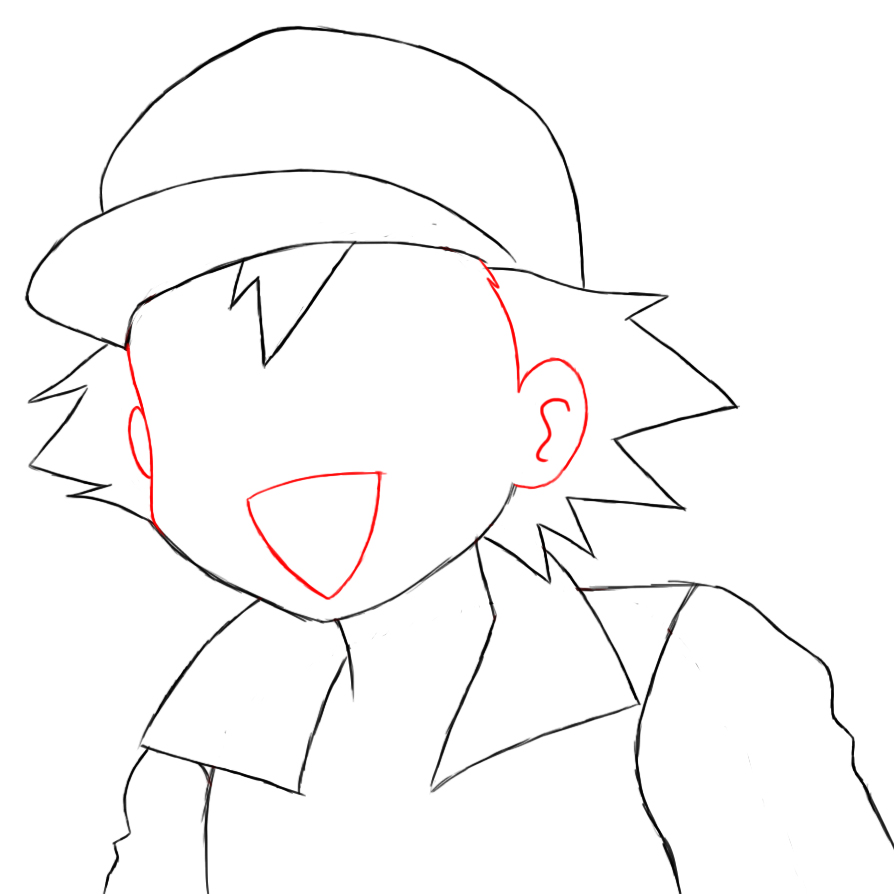 894x894 How To Draw Ash Ketchum