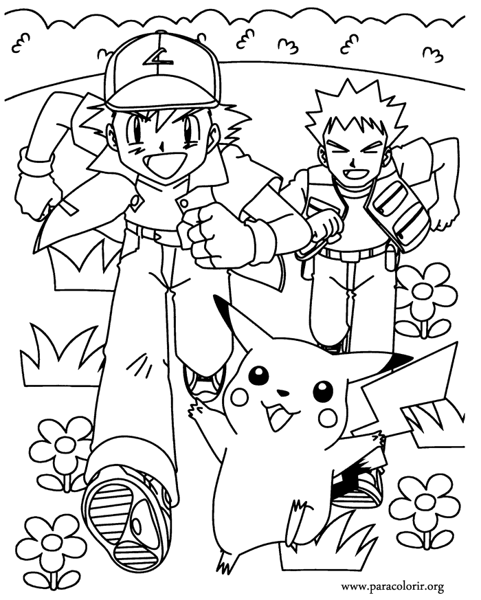 700x873 Ash And Pikachu Pokemon Coloring Page Preschool In Pretty Draw