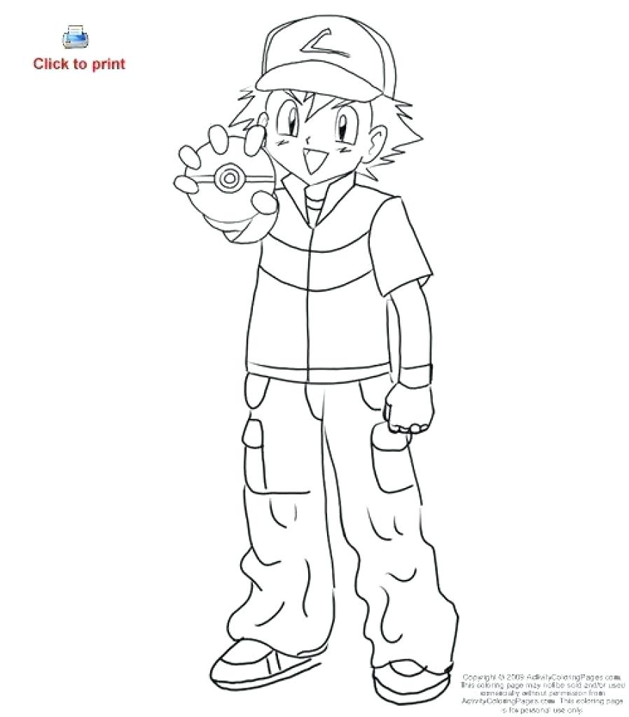 898x1024 Coloring Ash Ketchum Coloring Pages