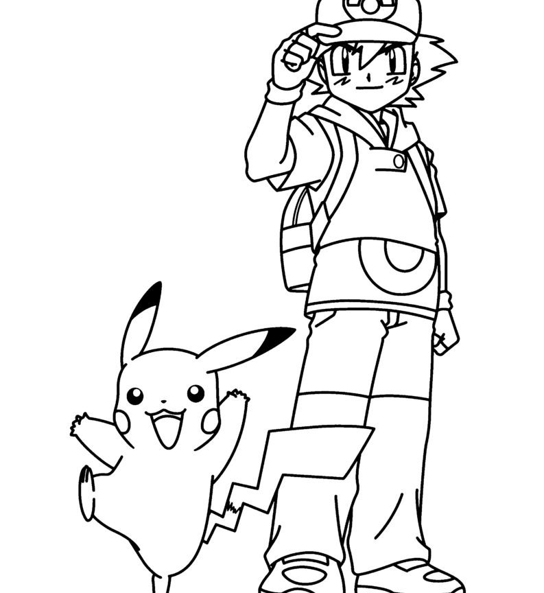 793x864 Ash Ketchum By Brigz Coloring Page Cartoon Of Pokemon Pages