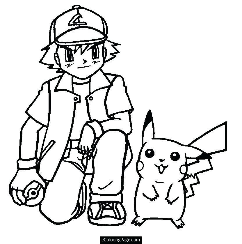 832x838 Ash Pokemon Coloring Pages Coloring Pages Collection