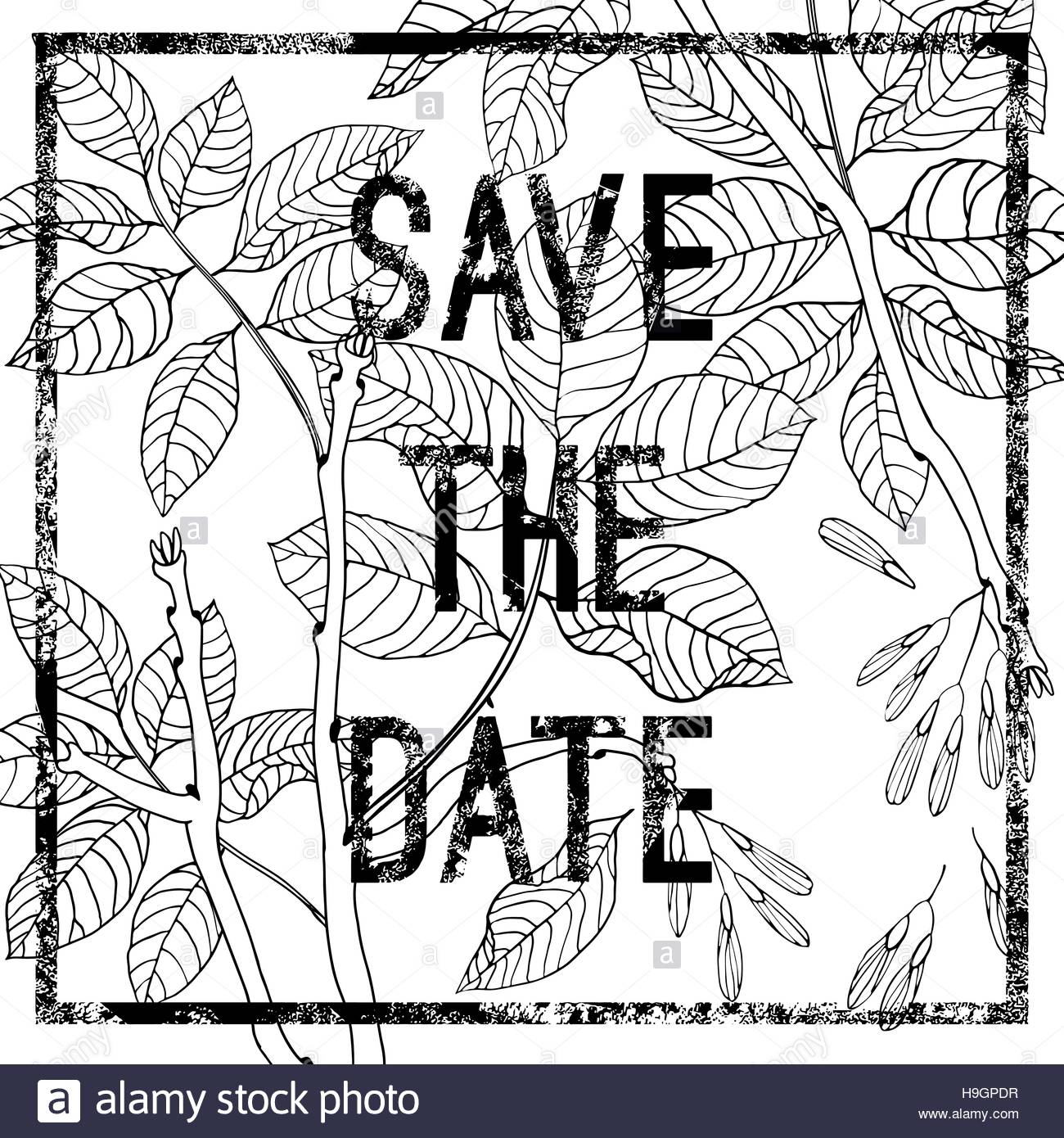 1300x1390 Vector Hand Drawn Black And White Ash Tree Set For Textile, Fabric