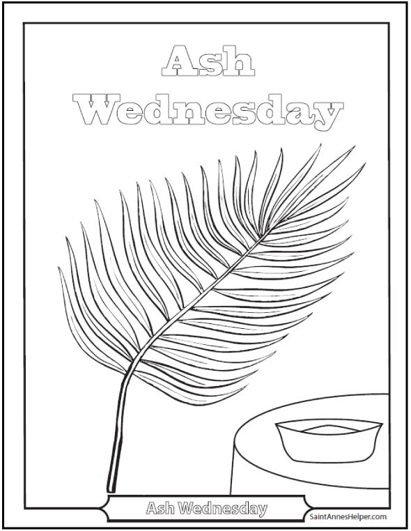 590x762 Ash Wednesday Coloring Pages Start Lent Well