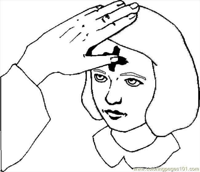 650x559 Ash Wednesday Coloring Page