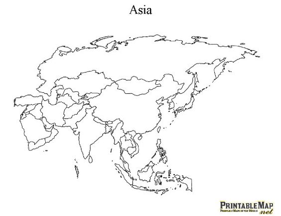 564x435 Printable Asia Map For Kids Montessori ~ Continemt Box ~ Asia