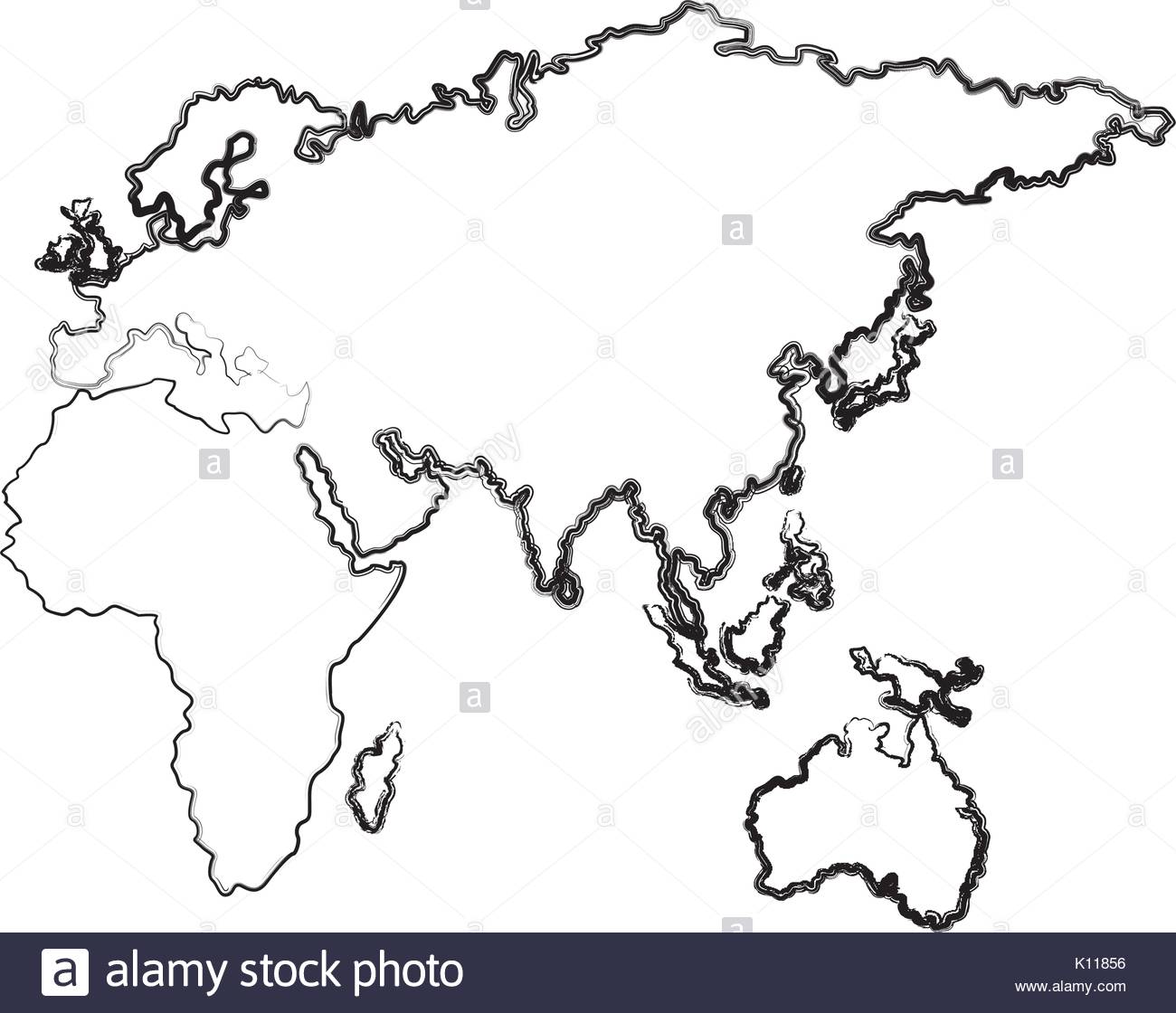 1300x1120 Map Of Europe Africa And Asia Country Stock Vector Art