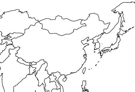 Asia Map Drawing at GetDrawings | Free download