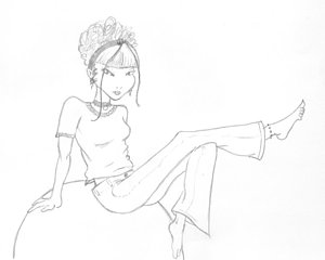 300x240 Asian Girl Drawings