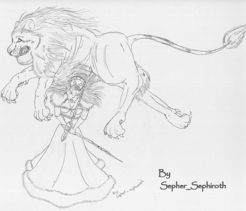 500x429 Jadis Vs. Aslan By Sephersephiroth