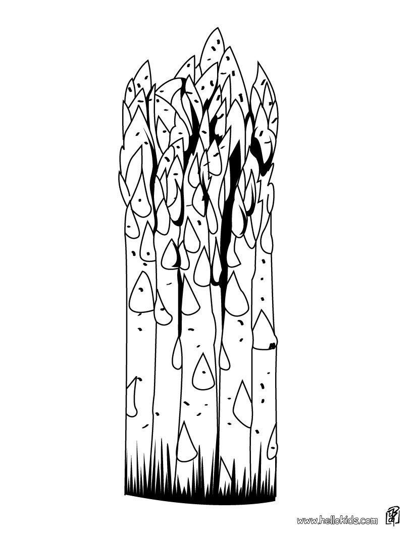820x1060 Asparagus Coloring Pages