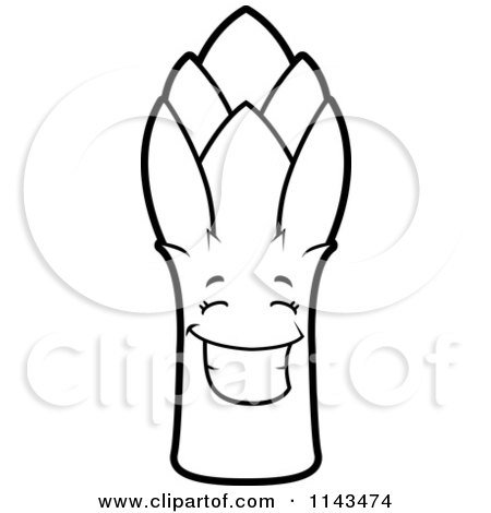 450x470 Clipart Smiling Asparagus Character