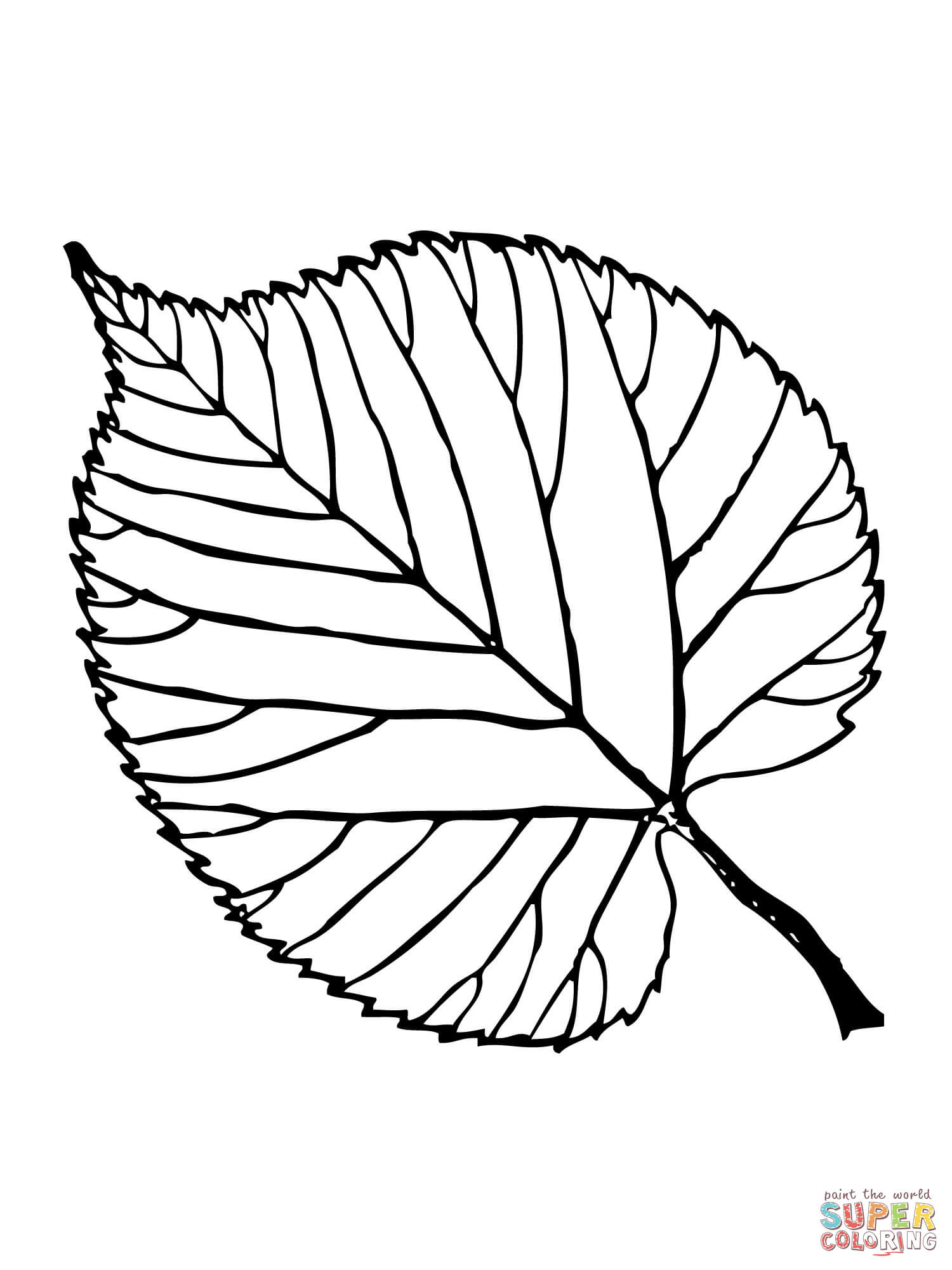 1500x2000 Basswood Leaf Coloring Page Free Printable Coloring Pages