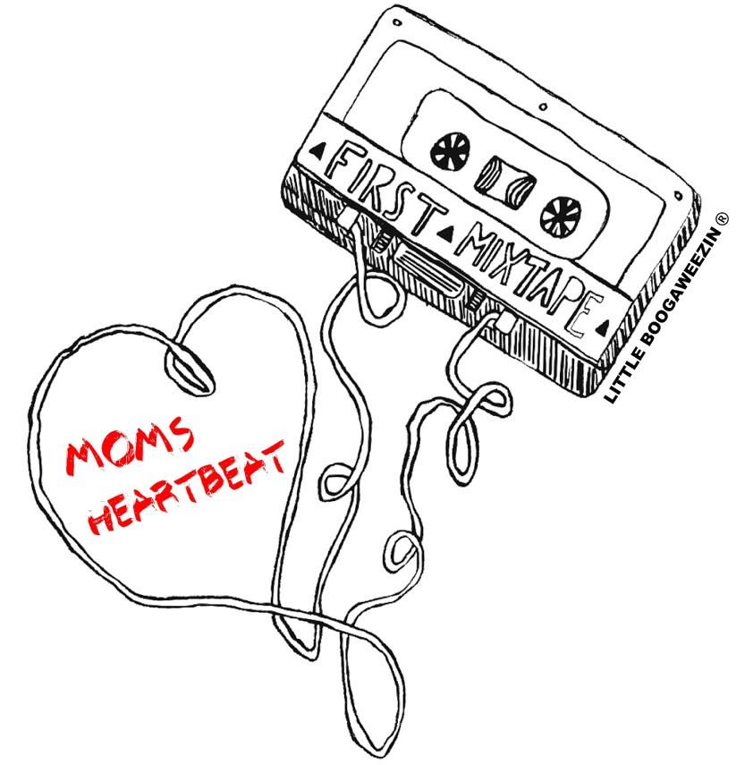 842x855 First Mixtape Moms Heartbeat Asphalt Baby One Piece The Lb Brand