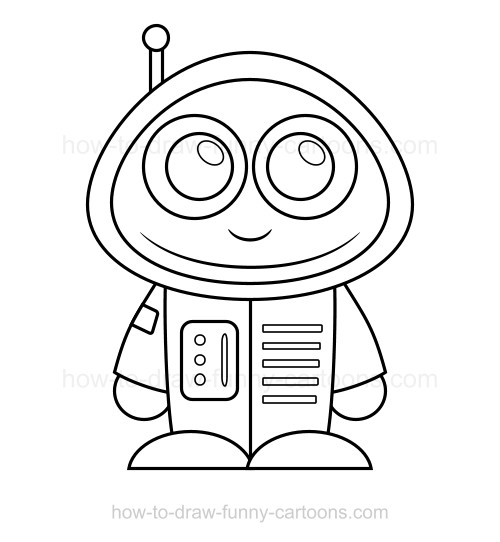 500x542 How To Draw An Astronaut