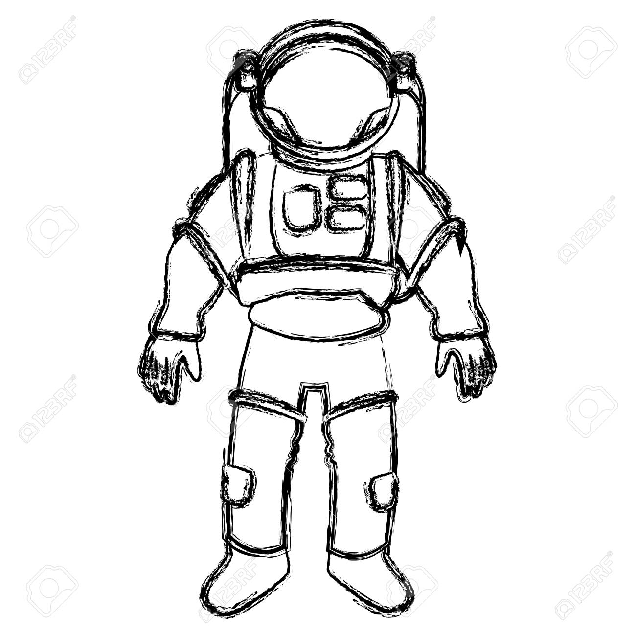Space Suit Sketch ~ Astronaut Spaceman | Bodaswasuas
