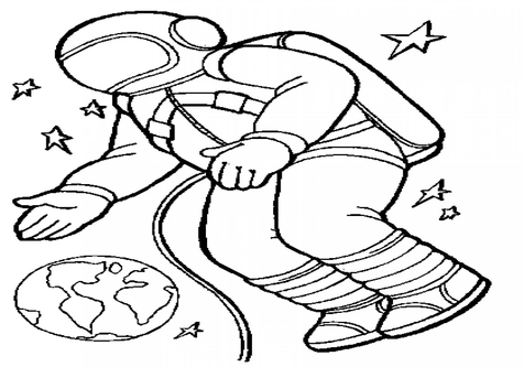 Astronaut Line Drawing at GetDrawings | Free download