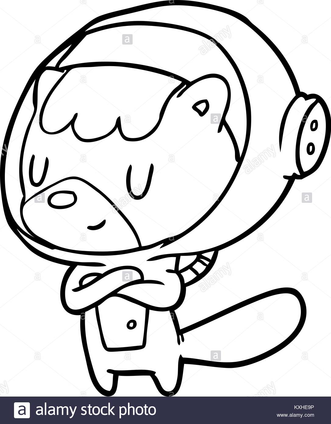 1086x1390 Line Drawing Of A Cat Astronaut Animals Stock Vector Art