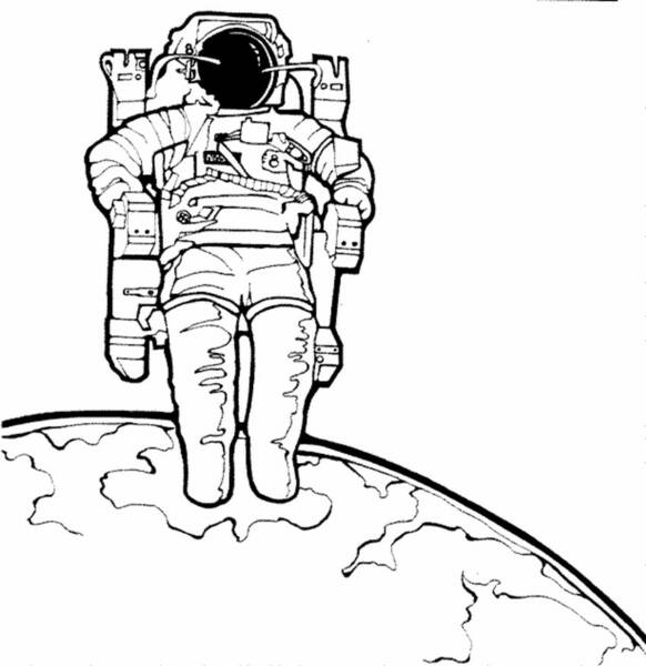 582x600 Astronaut Coloring Pages Printable
