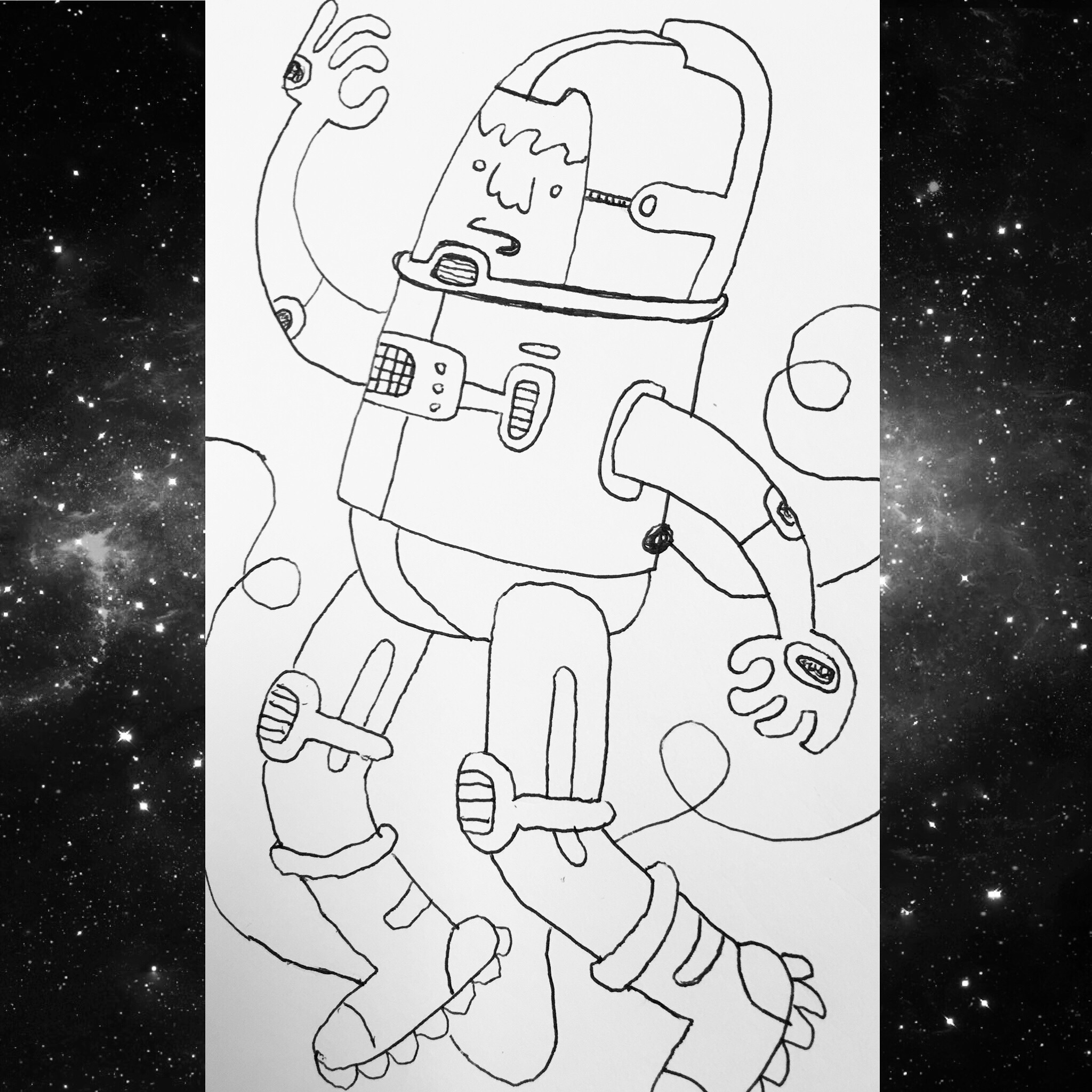 2048x2048 Astronaut Warm Up Sketches J Chris Campbell
