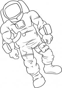 214x302 How To Draw An Astronaut