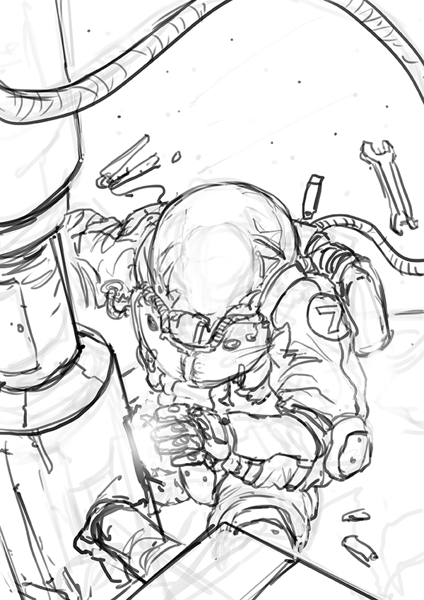 600x849 How To Illustrate An Astronaut In Photoshop