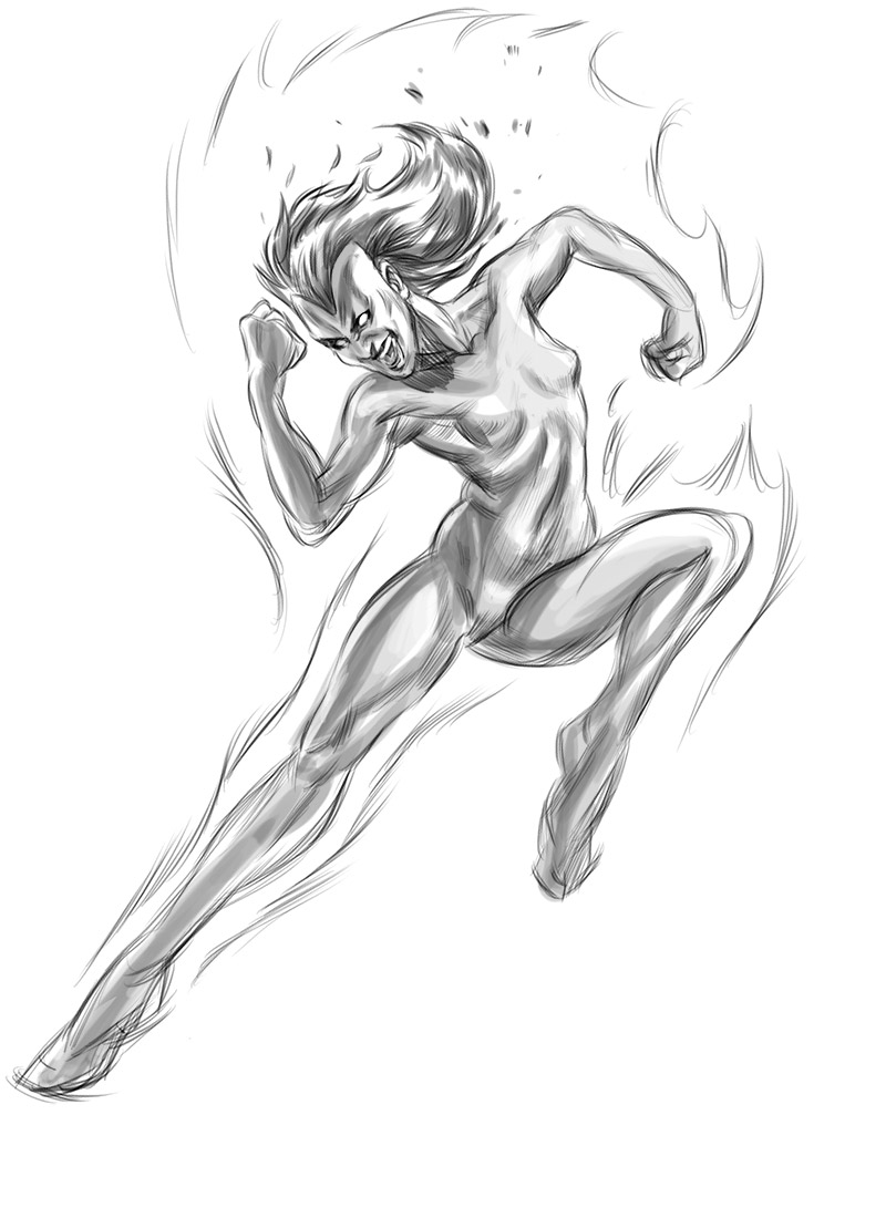 800x1091 Let's Animate Nova (Fantastic Four) Sketch + Jim Lee Studies