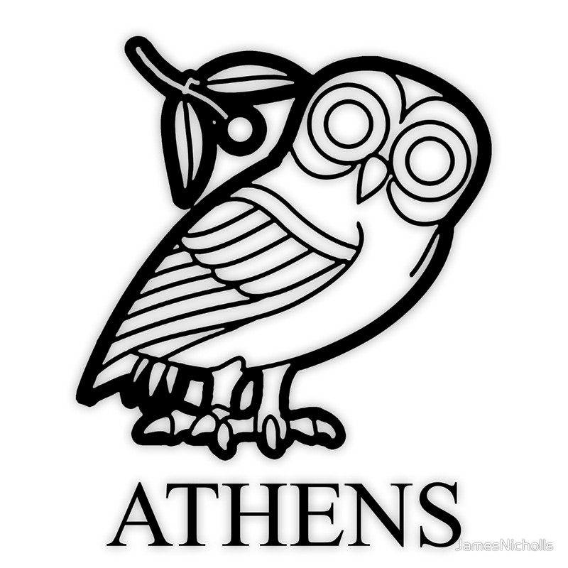 800x800 Athens Owl Of Athena Posters By Jamesnicholls Redbubble