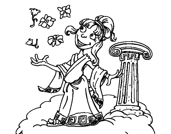 600x470 Athena Goddess Coloring Page
