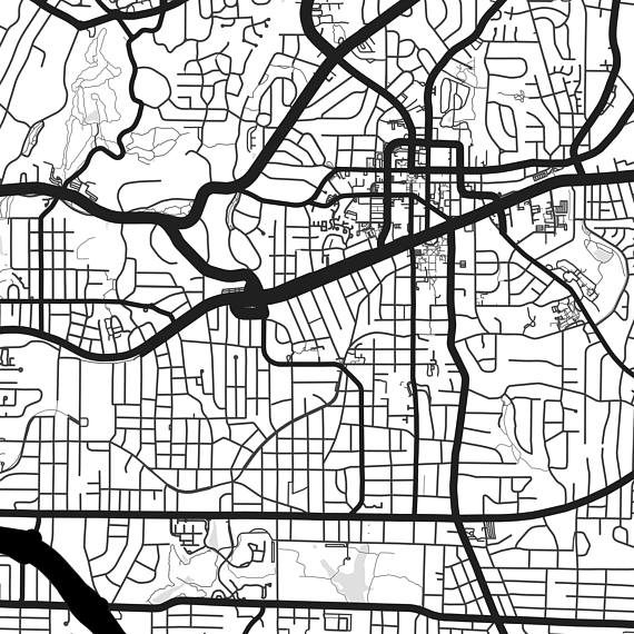 570x570 Atlanta Map Print Printable Atlanta Map Art Atlanta Print