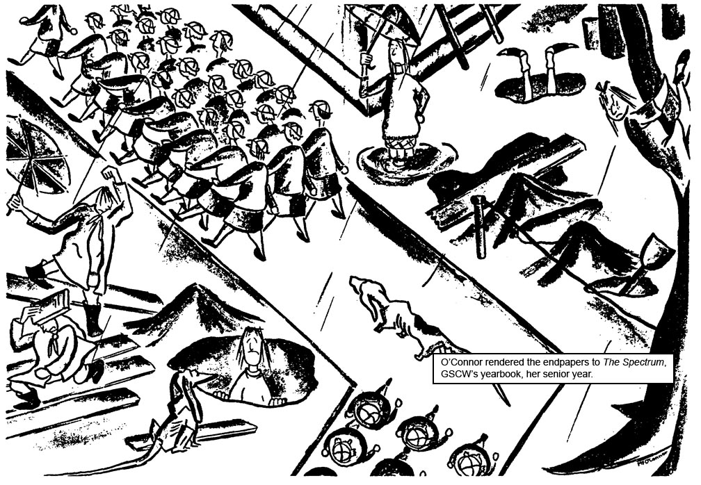 1008x698 Flannery O'Connor Cartoonist Hogan's Alley