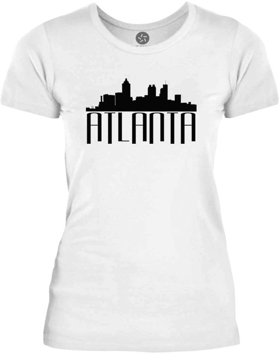 564x710 Big Texas Atlanta Skyline (Black) Womens Fine Jersey T Shirt
