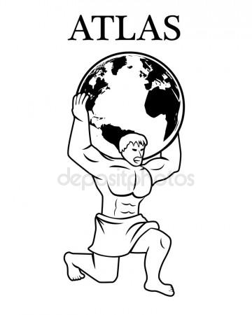 360x450 Atlas Titan Stock Vector Milagli