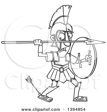 450x470 Clipart Of A Cartoon Greek God, Atlas, Carrying Earth