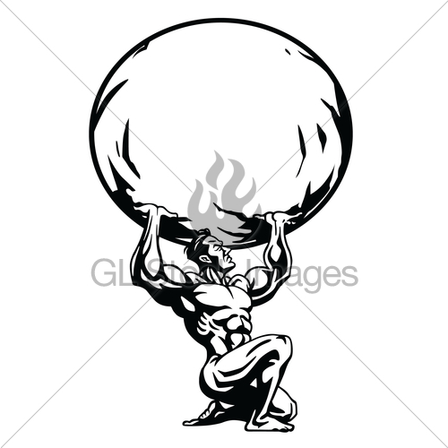 500x500 Stylized Drawing Of The Atlas Gl Stock Images